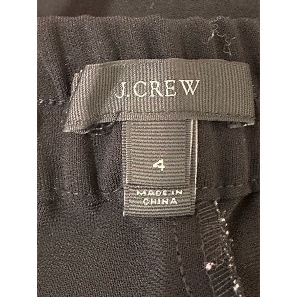 J. Crew black tapered legs casual pull on pants size 4 - Picture 3 of 10